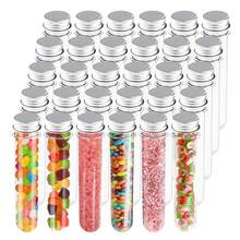 30 Pack Plastic Test Tubes With Screw Caps For Gumball Candy Storage, Bath Salt Vials, Plants Propagation - 40ml Clear - View 1