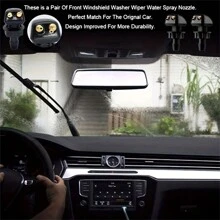 1 套通用風格汽車擋風玻璃噴嘴39.37英寸軟管6個連接器4個雙孔噴水嘴 - 黑色 - 查看 8
