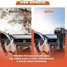 1 套通用風格汽車擋風玻璃噴嘴39.37英寸軟管6個連接器4個雙孔噴水嘴 - 黑色 - 查看 4