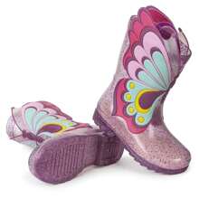 Mar&Cor Kid's Rain Boots - 玫紅色 - 查看 4