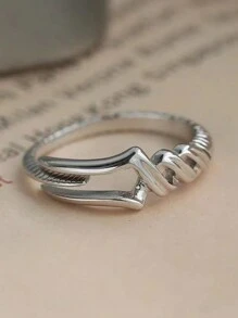 1pc Fashion Spear Of Longinus Round Open Ring For Women Creative Antique Silver Color Adjustable Rings Party Personalized Men Jewelry
