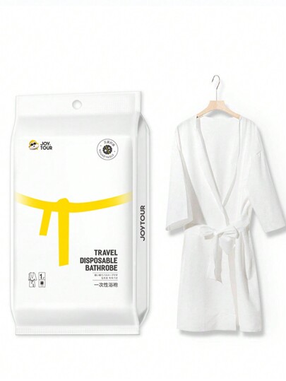 1 pièce/2 pièces/4 pièces Peignoir de bain épais et long, serviette de bain portable de voyage, peignoir d'hôtel, unisexe, convient pour les voyages et les déplacements professionnels, automne/hiver