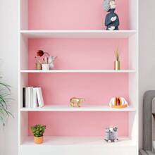 1 Roll Of Thickened Frosted Pink Self-Adhesive Wallpaper Solid Color PVC Waterproof Moisture-Proof Oil-Proof High Temperature Resistant Peel-Off And Leave-On Contact Paper DIY Bedroom Living Room Hotel Background Wall Home Decoration Wall Sticker Restaurant Kitchen Cabinet Tabletop Drawer Furniture Renovation Easy To Install And Removable Sticker15.7inX196.8/118.1/39.3in