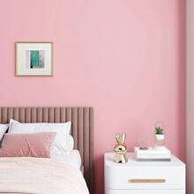 1 Roll Of Thickened Frosted Pink Self-Adhesive Wallpaper Solid Color PVC Waterproof Moisture-Proof Oil-Proof High Temperature Resistant Peel-Off And Leave-On Contact Paper DIY Bedroom Living Room Hotel Background Wall Home Decoration Wall Sticker Restaurant Kitchen Cabinet Tabletop Drawer Furniture Renovation Easy To Install And Removable Sticker15.7inX196.8/118.1/39.3in