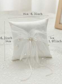 1入新娘婚禮小戒指枕西式婚禮禮品戒指道具弓形方形戒指枕珍珠新娘戒指枕西式婚禮用品