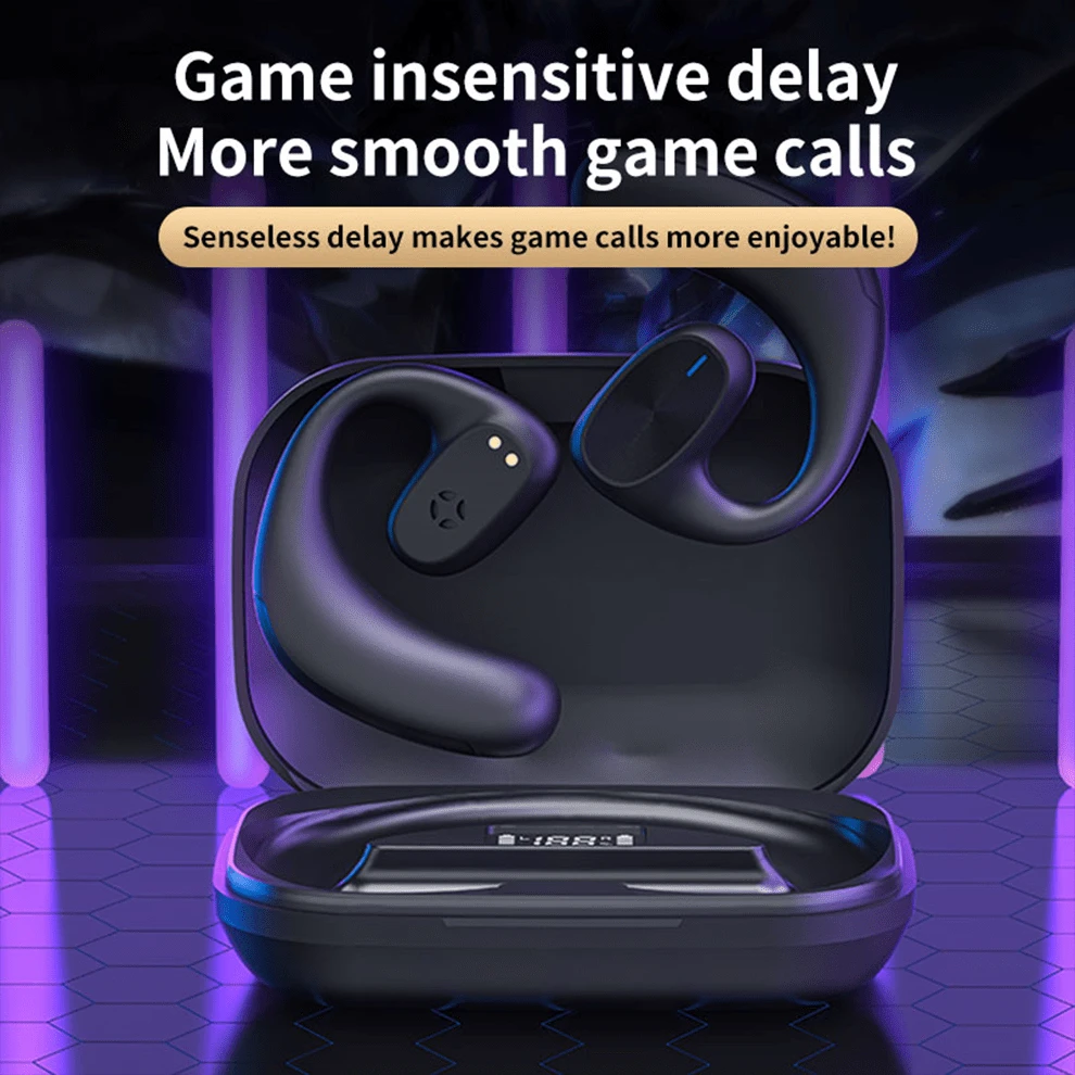 Goshyda Auriculares, Auriculares De Negocios Colgantes De Una Sola Oreja, Auricular Manos Libres Bluetooth Con Micrófono, 500 Horas De