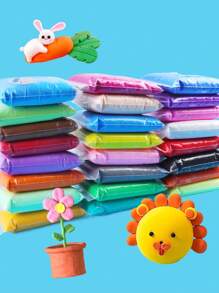 24 Màu sắc Ánh sáng Đất sét 100g Lớn Cái túi Đối với Thủ công DIY , Trắng Cao su Đất sét To lớn bao bì , Đầy màu sắc Đất sét Của Giường đơn Màu sắc Tự chọn - Xanh đậm - Xem 1