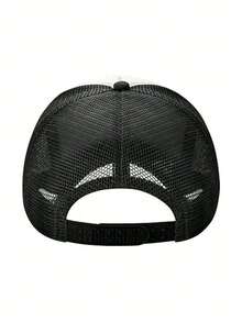 1pc Unisex Casual Breathable Personalized Printing Trucker Cap Baseball Cap, Head Circumference Adjustable, Suitable For Outdoor Vacation And Daily Wear - Multicolor - View 5