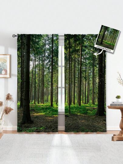 2pcs Customized Curtains, DIY Customized Throw Pillow Home Decorative, Wedding Gift , Birthday Present, Anniversary Gift, Pet , Baby Print Curtains