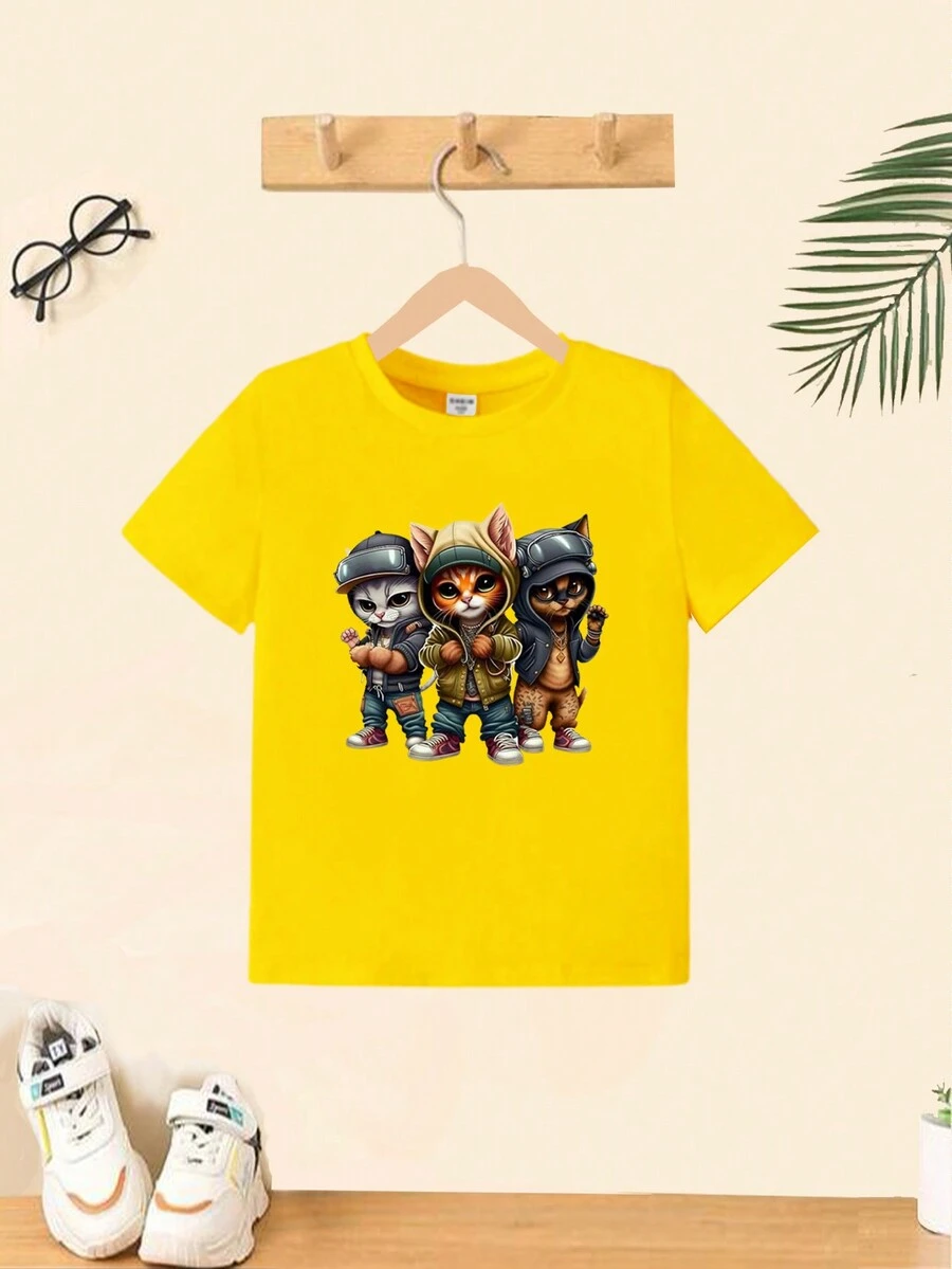 Tween Boys Shirts - Màu vàng - Xem 1