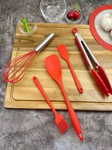 Set de utensilios de cocina de silicona de 10 piezas, accesorios para utensilios de cocina antiadherentes - multicolor - Ver 7