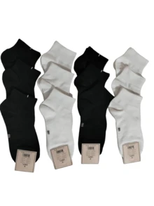 Paquete De 12 Pares De Calcetines Para Caballero En Color Blanco Y Negro El Color Se Envía Al A Azar - Multicolor - Ver 2