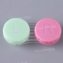 10pcs Lot Random Color Colored Contact Lenses Case L+R Contact Lens Case For Eyes Contacts Travel Kit Holder Lens Container