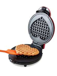 Mini Wafleras Maker, Antiadherente de Doble Cara, Forma de corazón para Hacer panini, Hash Browns y Otros almuerzos - Rosa - Ver 3