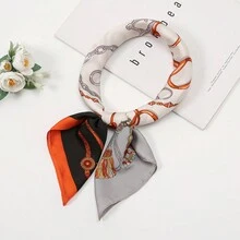 1pc Multicolor Bandana Scarf Pocket Square - Multicolor - View 1