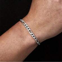 1 buc. Brățară din argint din oțel inoxidabil cu zale răsucite, accesoriu de modă cadou