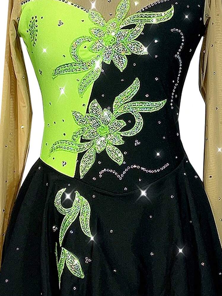 slim fit dress slacks Figure Skating Dress #SD327