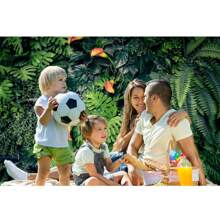 Tela de fondo con diseño de hoja verde de selva para decoración de boda de verano, fiesta de cumpleaños, sesión de fotos de recién nacidos, decoración interior, tapiz, Navidad - multicolor - Ver 2