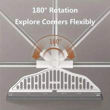 Escoba mágica de silicona multifuncional - Mopa de limpieza ajustable y giratoria para limpiar pisos - Barre vidrios y polvo fino - Gris - Ver 4