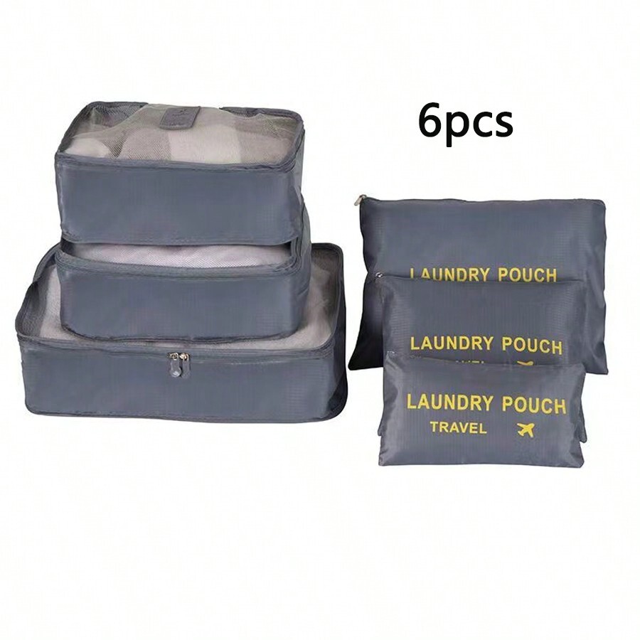 6pcs Travel Storage Bag, Luggage, Clothes, Underwear Sorting Bag, Travel And Business Travel