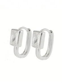 1對兒童優雅立方氧化鋯石耳環，適用於女孩日常裝飾、派對首飾、生日禮物