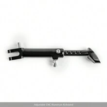 CNC Aluminum Side Stand Leg Kickstand Adjustable For Kawasaki Z900RS 2018 Black - 黑色 - 查看 6