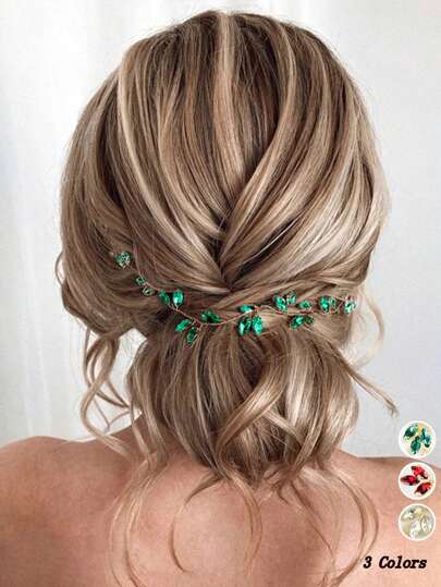 Brihasory Women Green Rhinestone Headbands Party Banquet Prom Bridal Wedding Hair Accessories For Bride Headdress Gift Ladies Hair Ornaments Mother's Day Decorations Turban Headband Sweatband, Hairband Fall Winter Hair Band For Vacation Outfits Woman Elegant Scarf Women Bandanas Soft Headwrap