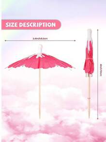 30 piezas Decoración para pasteles y postres con forma de paraguas de madera multicolor creativa, adecuada para tienda de pasteles y suministros de cocina doméstica. Herramientas para decorar pasteles, decoración de pasteles, decoraciones de pasteles, decoraciones de pasteles, utensilios para decorar pasteles - Multicolor - Ver 4