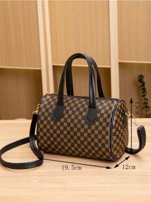 1 pièce Sac à bandoulière mini vintage à pois et fleurs, sac à épaule mini mode, sac fourre-tout mini à fermeture éclair pour femme, convient aux femmes, jeunes filles, cadeaux de vacances, vacances, voyages, cadeaux, meilleures idées de cadeaux pour la fête des mères, cadeaux pour la fête des mères, cadeaux pour maman, essentiels de maman, sac de maman pour sortir, sac inspiré du style rétro pour femmes - Noir - Voir 3