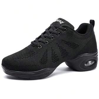 2023 New Modern Dance Shoes For Women, Soft Black Jazz/Sailor/Ghost/Street Dancing Shoes With Mesh For Square Dance And Mother Dance