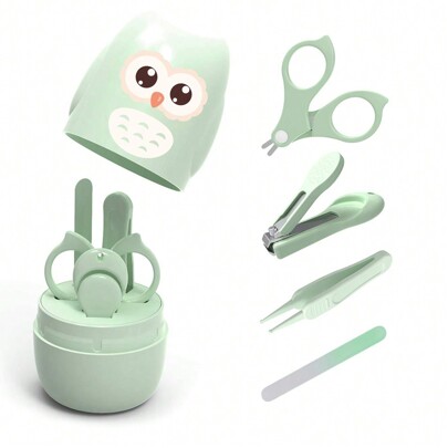 Baby Nail Kit, 4-In-1 Baby Nail Care Set With Cute Case, Baby Nail Clippers, Scissors, Nail File & Tweezers, Baby Manicure Kit And Pedicure Kit For Newborn, Infant, Toddler