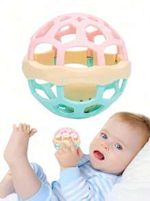 1 pezzo di pallina sensoriale Montessori con sonaglio giocattolo per neonati, giocattolo sonaglio per neonati con presa a testurizzata, regalo di compleanno per l\"educazione precoce per bambini e bambini piccoli (parti inviate a caso)