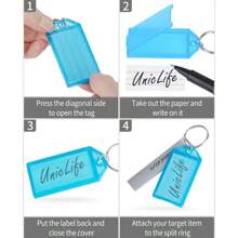 8/16/24pcs Key Tags, 2 Inch Plastic Key Chain Tags With Ruled Blank Paper Labels, Transparent Covers And Split Rings Sturdy Item Identifiers, 8 Colors Car Accessories Bag Charm School Cute Goth Y2k Christmas Gift Ideas Bag Accessories Lanyards With Id Holder Car Accessories Bag Charms