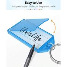 8/16/24pcs Key Tags, 2 Inch Plastic Key Chain Tags With Ruled Blank Paper Labels, Transparent Covers And Split Rings Sturdy Item Identifiers, 8 Colors Car Accessories Bag Charm School Cute Goth Y2k Christmas Gift Ideas Bag Accessories Lanyards With Id Holder Car Accessories Bag Charms