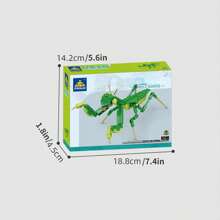 1 件创意昆虫动物积木系列蜻蜓和螳螂模型家居装饰礼物适合生日、万圣节和圣诞节房间装饰、积木、虫子、昆虫 - 彩色 - 查看 11