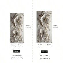 1 panneau/2 pièces autocollant imperméable et anti-salissure, autocollant mural à motif floral 3D en relief, convient pour la décoration de la chambre d'enfant, des murs intérieurs et extérieurs, des portes d'armoire et de placard, autocollants, décalcomanie murale, décalcomanie en vinyle pour la décoration de la maison, articles de décoration de printemps pour rafraîchir votre maison, autocollants de décoration de fête, cadeaux pour anniversaire et remise de diplôme