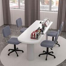 Aux Fur Comfy Height Adjustable Swivel Armless Home Office Sherpa Chair With Wheels For Bedrooms/Makeup Living Room - 灰色 - 查看 3