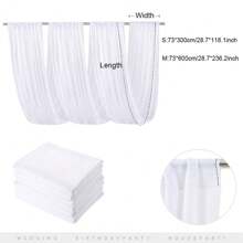 1pc White Ceiling Gauze, Outdoor Wedding Scene Decoration, Wedding Party Roof Veil ,Wedding Ceremony Supplies - White - View 3