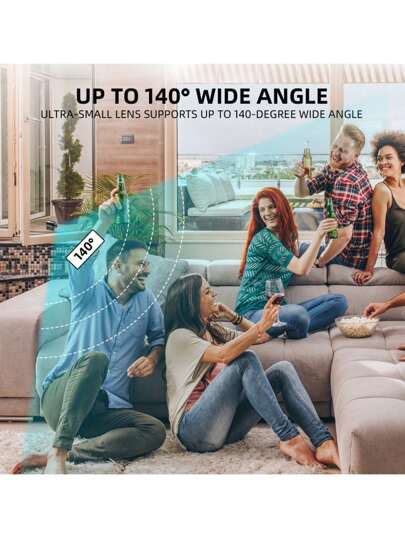 1080P Mini WiFi Surveillance Camera, 2.4G Indoor Security Camera Night Vision Motion Detection, Home Wide Angle IP view 2