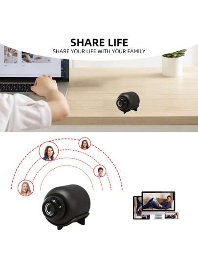 1080P Mini WiFi Surveillance Camera, 2.4G Indoor Security Camera Night Vision Motion Detection, Home Wide Angle IP view 8