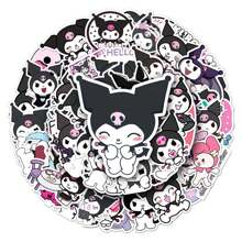 50pcs  PVC Stickers Waterproof Decorative Stickers Fun Valentine's Day Gifts Badtz-Maru Pompompurin Mimmy Hangyodon Sam Rilakkuma Tuxedo Double Star Melody  Big Eared Dog Big-Eyed Frog