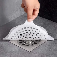 Disposable Drain Filter Mesh Net, Hair Catcher For Bathroom Shower Room, 10pcs/Pack - White - View 4