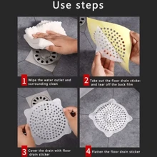 Disposable Drain Filter Mesh Net, Hair Catcher For Bathroom Shower Room, 10pcs/Pack - White - View 8