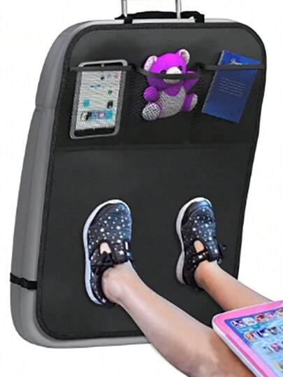 Stor storlek Bilstolsrygg Anti-Kicking Bag med förvaring - 3 fickor