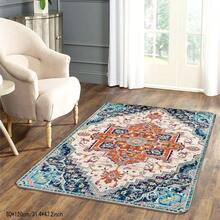1pc Modern Home Living Room Bedroom Round Decorative Anti-Slip Floor Mat Rug, Retro Style Decorative Round Carpet For Various Household Scenes - Multicolor - View 3