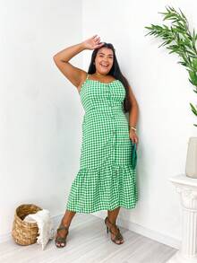 Plus Size Dresses - 青檸色 - 查看 5