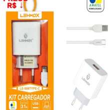 kit 5 Carregador de Celular Super Charging 3.1A Cabo MICRO V8 / TIPO-C / Iphone Lehmox - cores são enviadas aleatoriamente - Visão 4