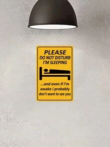 1入組「請勿打擾」有趣金屬錫牌(11.81吋x 7.87吋/30x20公分)，新穎家飾、房間裝飾、牆壁裝飾、浴室裝飾、酒吧裝飾、咖啡館裝飾、車庫裝飾、農舍裝飾 - 彩色 - 查看 3