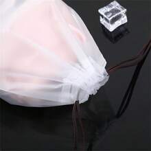 5/10 CÁI Túi đựng giày di động có dây rút đựng đồ lặt vặt Túi đựng đồ trang điểm du lịch chống thấm nước Túi đựng đồ bằng nhựa trong suốt có thể sắp xếp - trắng - Xem 9