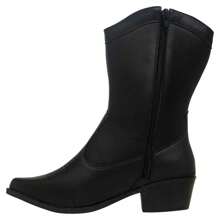 Bota Boiadeira Feminina Texana Western Bico Fino Cano Médio 02.01